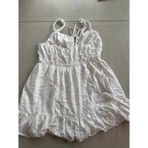 American Eagle White Short Dress Ethereal Cottagecore Romantic Soft Girl (T) - Picture 5 of 6